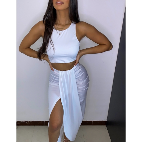 Ensemble jupe longue et crop top