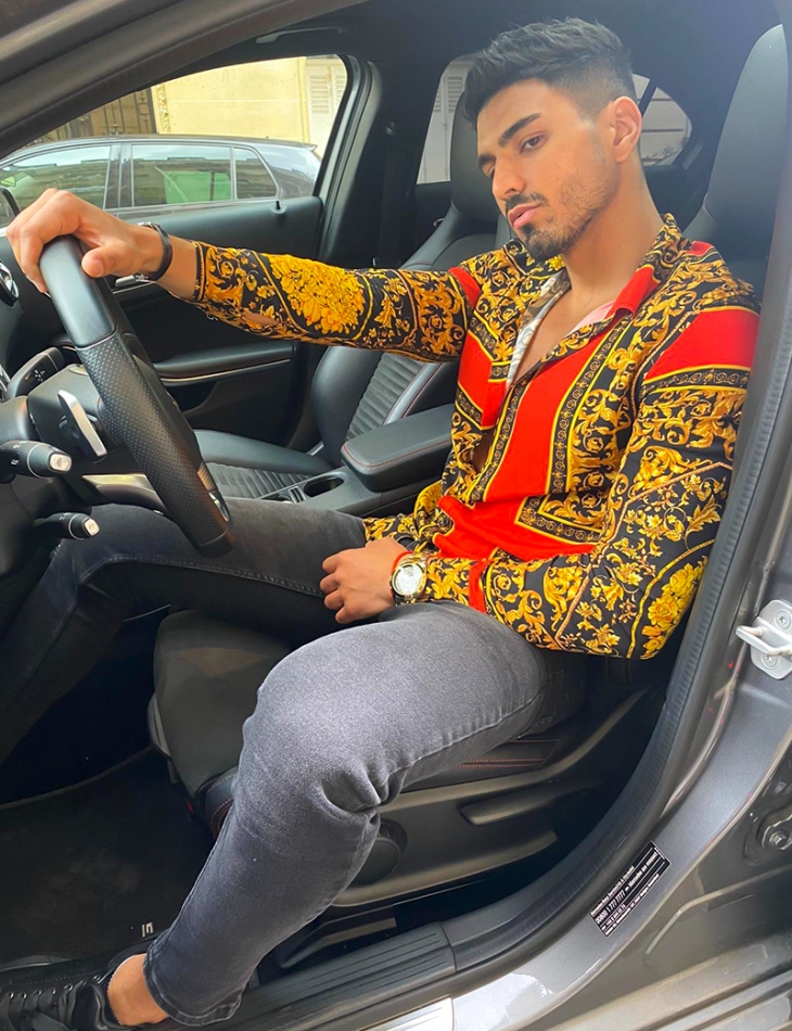 Chemise manches longues à motifs