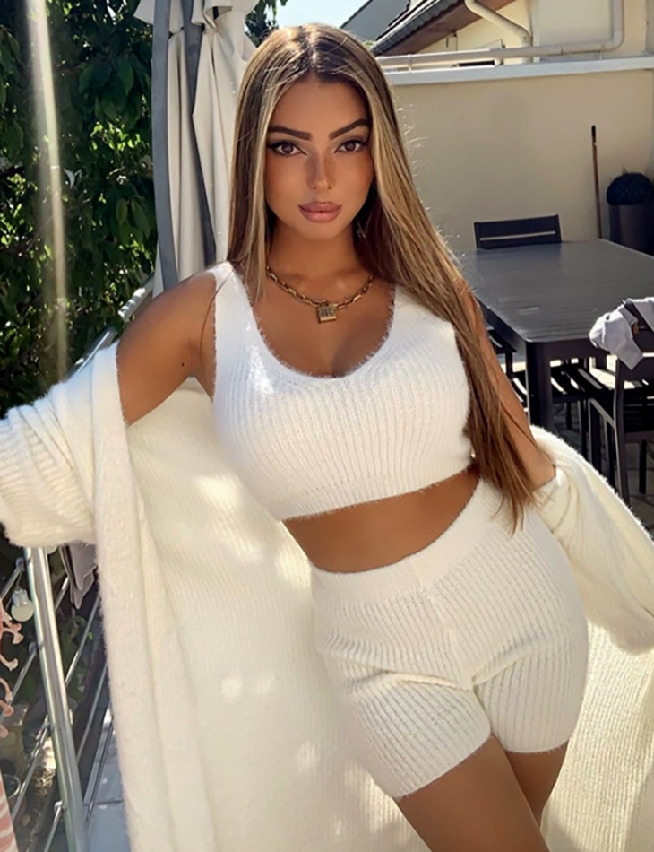 Ensemble pantalon crop top et gilet tout doux deals