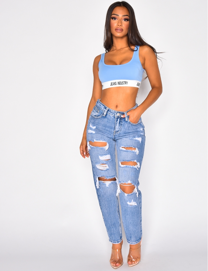 Bra with Jeans Industry Elastic Band