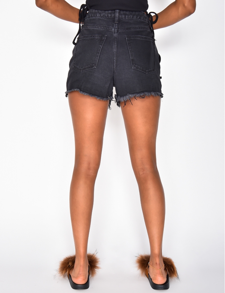 Short en jeans destroy