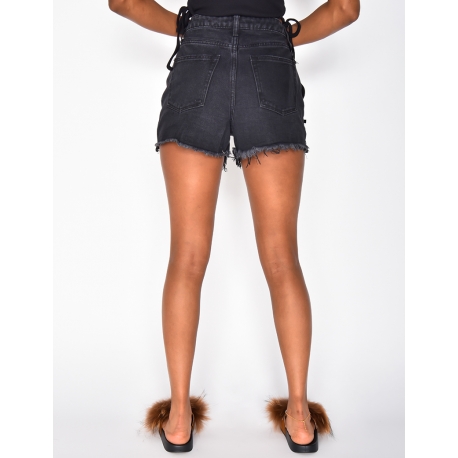 Short en jeans destroy