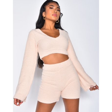 Ensemble tout doux pull court et short Ensemble tout doux pull court et short