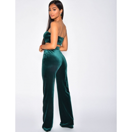 Ensemble crop top et pantalon en velours Ensemble crop top et pantalon en velours