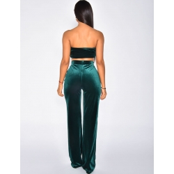 Ensemble crop top et pantalon en velours Ensemble crop top et pantalon en velours
