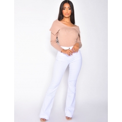 Jeans taille haute patte d'eph Jeans taille haute patte d'eph