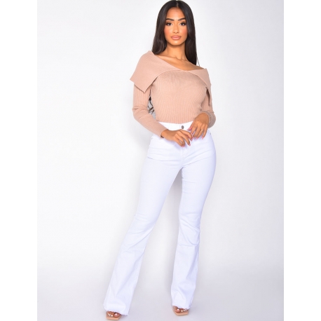 Jeans taille haute patte d'eph Jeans taille haute patte d'eph