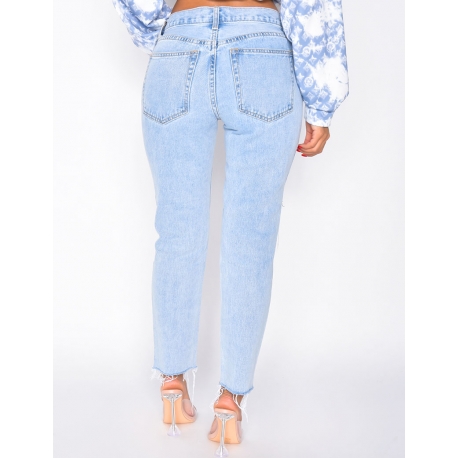 Jeans coupe boyfriend destroy