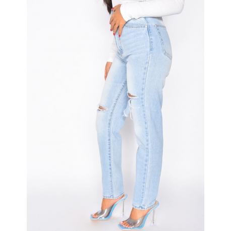 Jeans taille haute destroy Jeans taille haute destroy