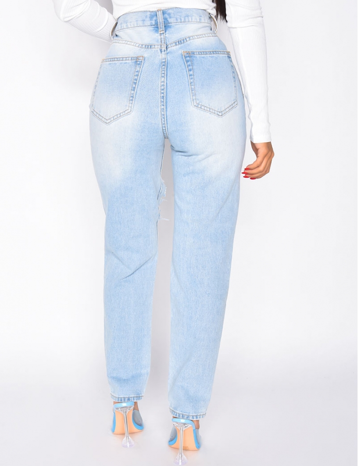 Jeans taille haute destroy Jeans taille haute destroy