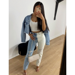 Jeans bi-color destroy Jeans bi-color destroy