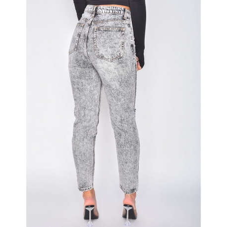 Jeans coupe droite destroy Jeans coupe droite destroy
