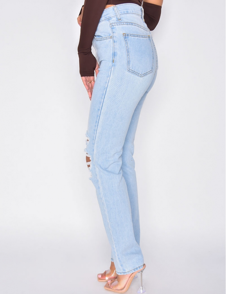Jeans straight destroy Jeans straight destroy