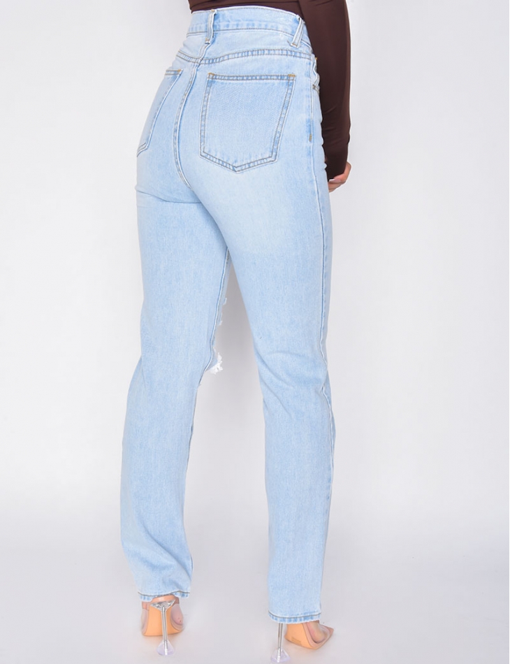 Jeans straight destroy Jeans straight destroy