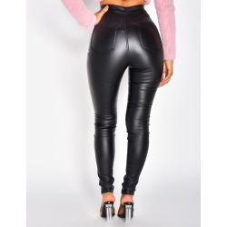 Pantalon taille haute huilé Pantalon taille haute huilé