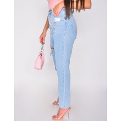 Jeans taille haute destroy Jeans taille haute destroy