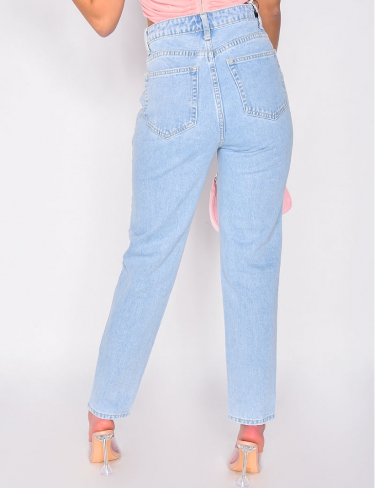 Jeans taille haute destroy Jeans taille haute destroy