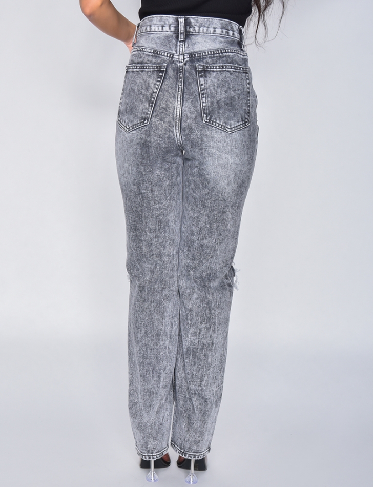 Jeans coupe droite destroy Jeans coupe droite destroy