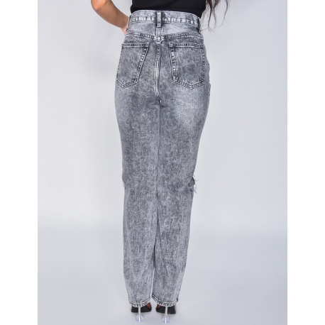 Jeans coupe droite destroy Jeans coupe droite destroy