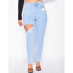 Jeans taille haute destroy Jeans taille haute destroy