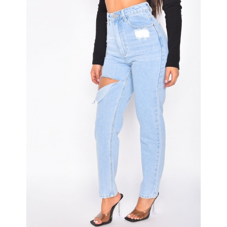 Jeans taille haute destroy Jeans taille haute destroy