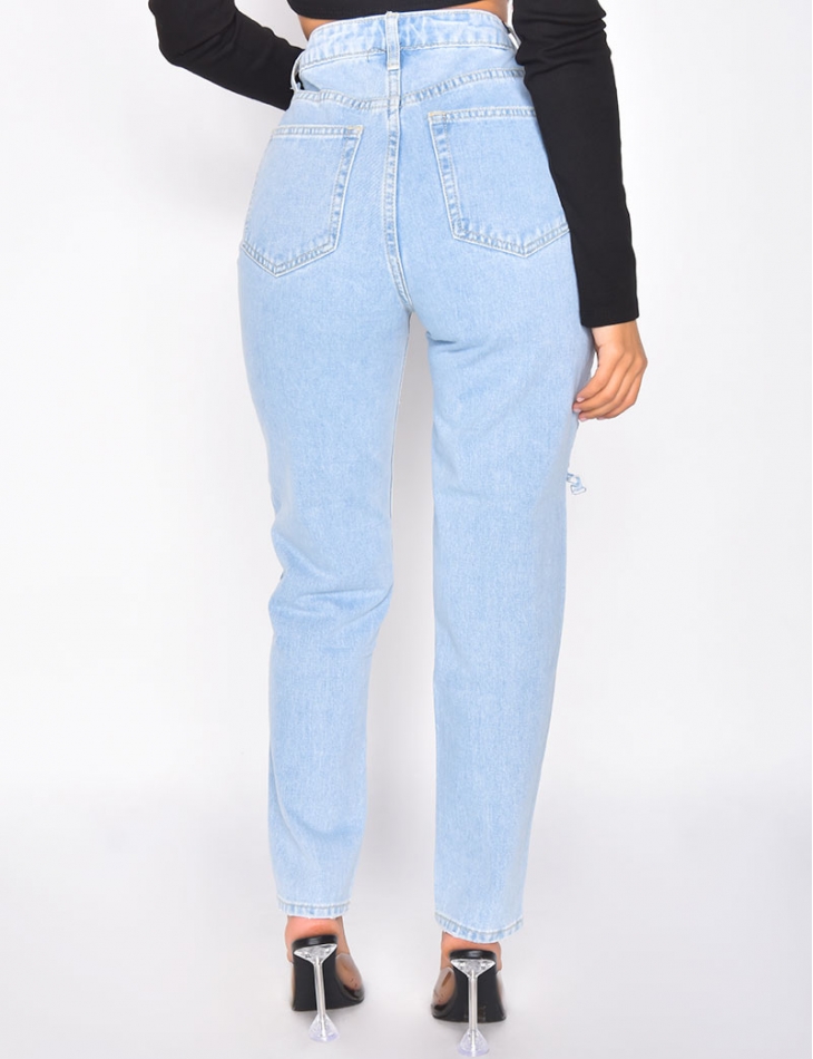 Jeans taille haute destroy Jeans taille haute destroy