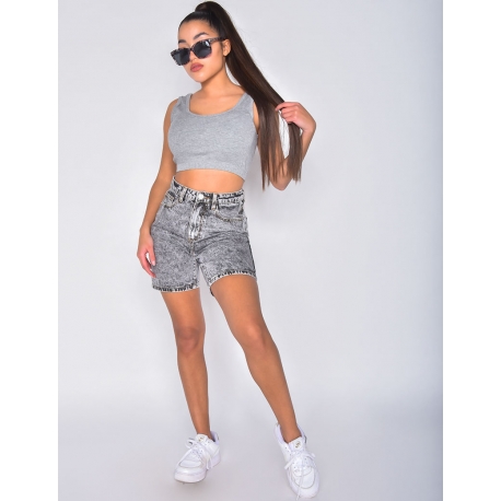 Short en jeans