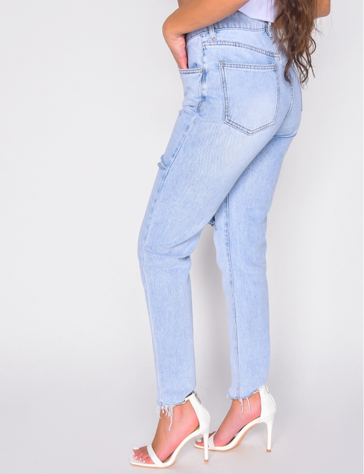 Jeans taille haute destroy Jeans taille haute destroy