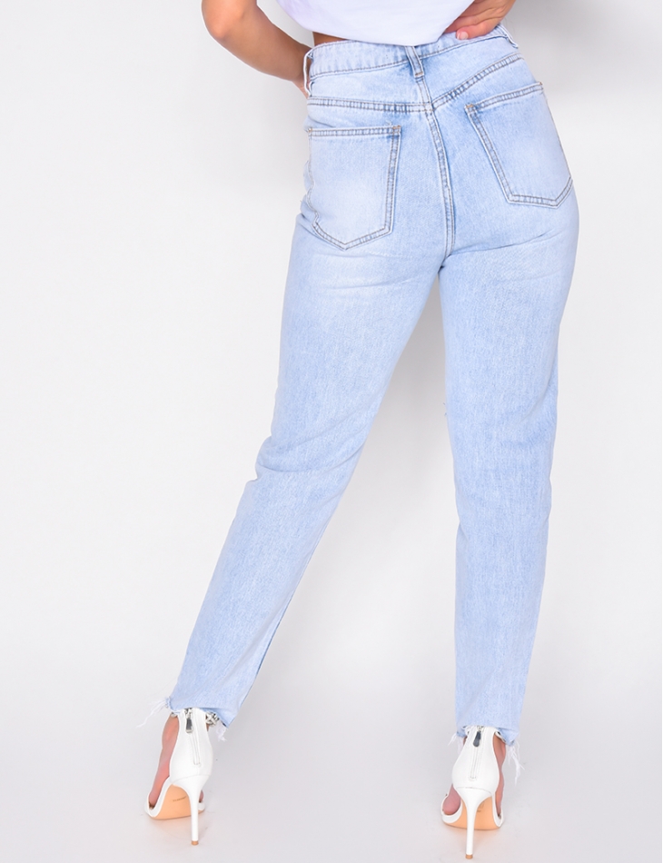 Jeans taille haute destroy Jeans taille haute destroy