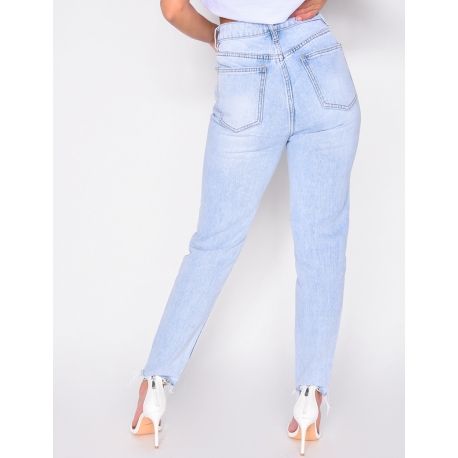 Jeans taille haute destroy Jeans taille haute destroy