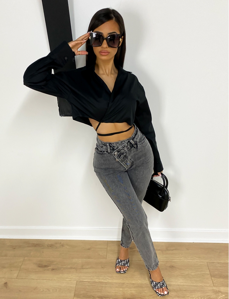 Jeans braguette à boutons