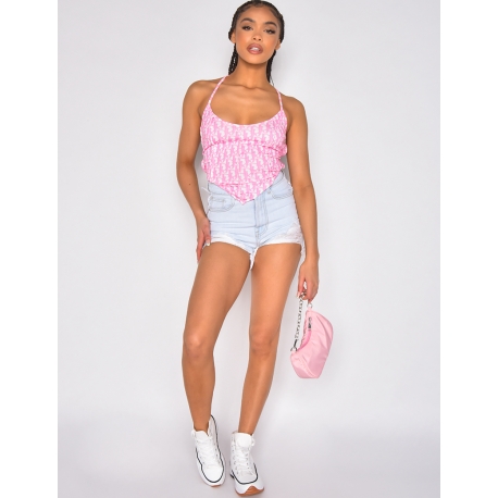 Short en jeans destroy