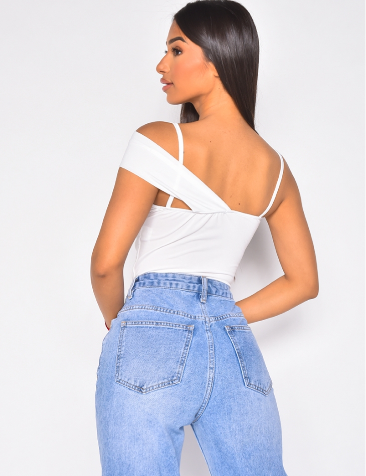 Crop-trop court à bretelle