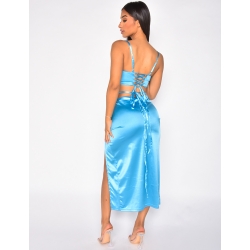 Ensemble jupe et crop top en satin Ensemble jupe et crop top en satin