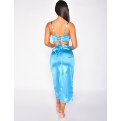 Ensemble jupe et crop top en satin Ensemble jupe et crop top en satin