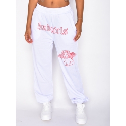 Pantalon "Badgirls" motif mi-ange mi-démon