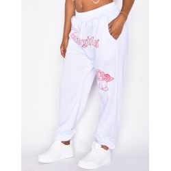 Pantalon "Badgirls" motif mi-ange mi-démon