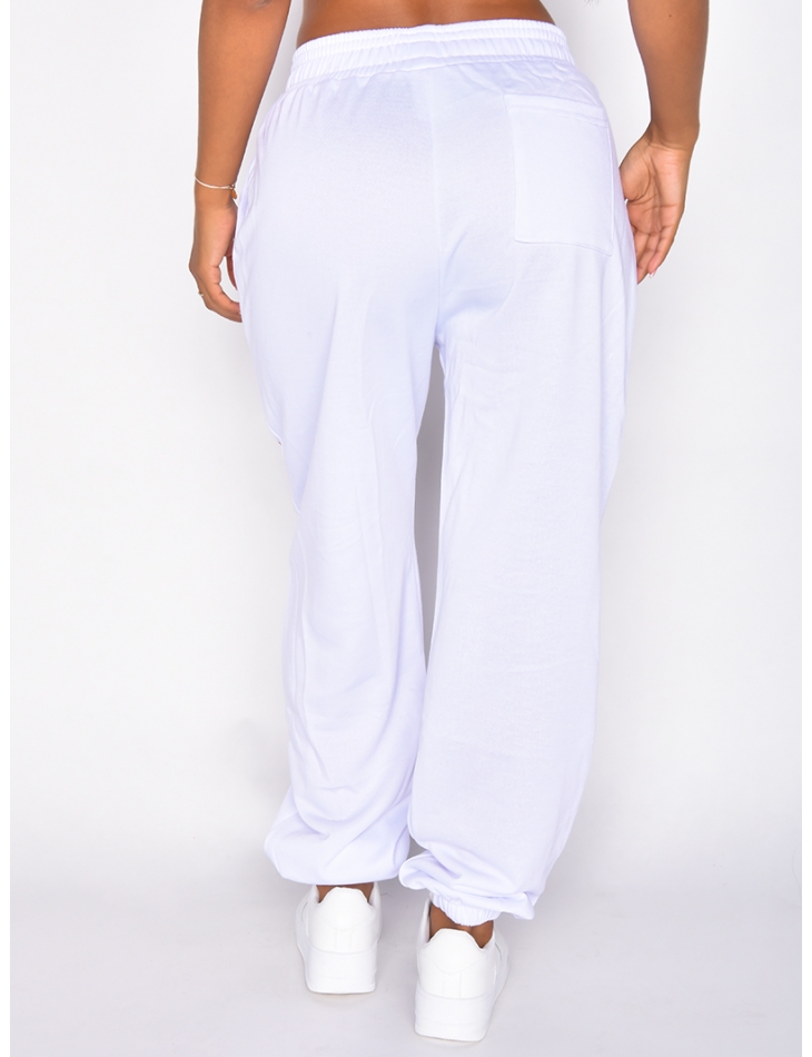 Pantalon "Badgirls" motif mi-ange mi-démon