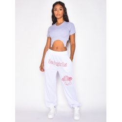 Pantalon "Badgirls" motif mi-ange mi-démon