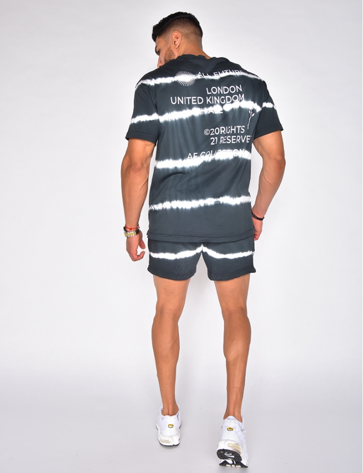 Ensemble t-shirt et short tie and dye "AF Collection" Ensemble t-shirt et short tie and dye "AF Collection"