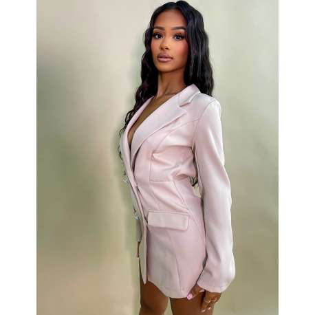 By Sabrina. K Combishort veste de blazer ouvert dans le dos
