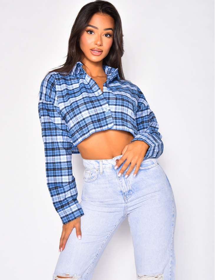 Chemise courte a carreaux