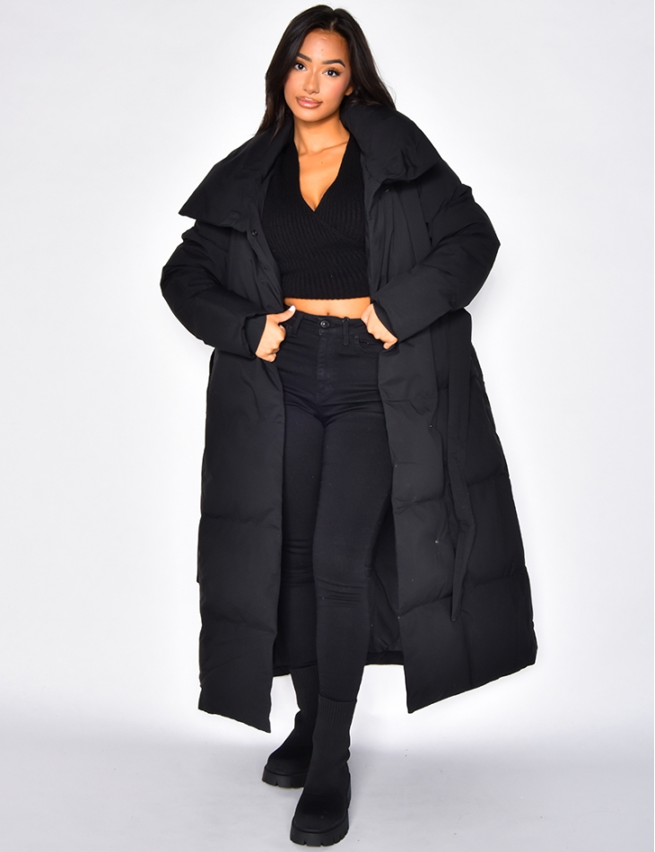 Doudoune matelasée à grand col Doudoune matelasée à grand col