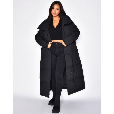 Doudoune matelasée à grand col Doudoune matelasée à grand col