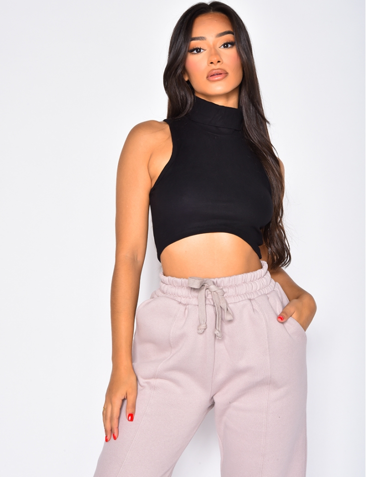 Haut Col Roulé Sans Manches Femme WearAll - Tissu Stretch Moulant, Tailles 36 à 42, Look Élégant