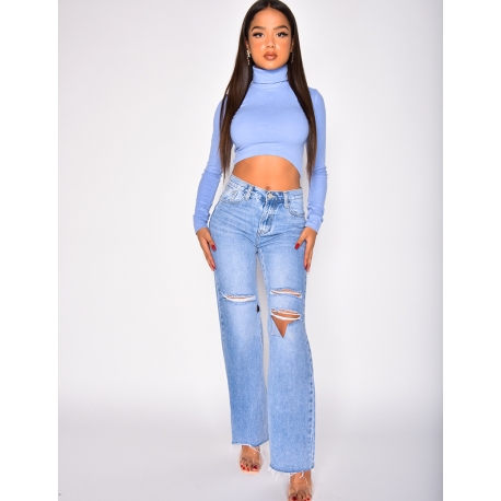 Top manches longues col roulé Top manches longues col roulé