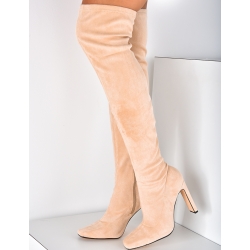Bottes à talons en suédine Bottes à talons en suédine