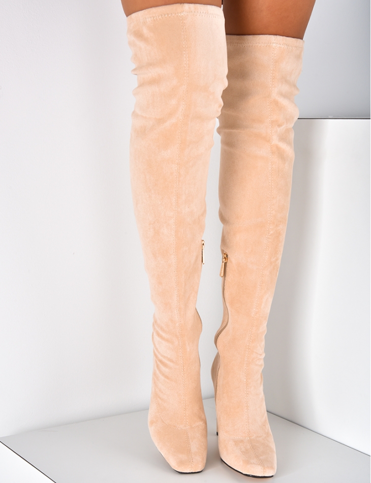 Bottes à talons en suédine Bottes à talons en suédine