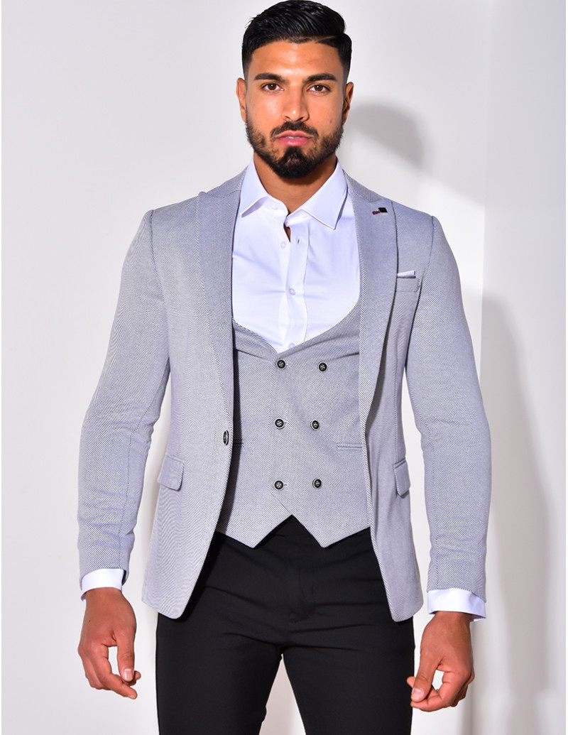 Ensemble de costume 2 pièces, veste et gilet