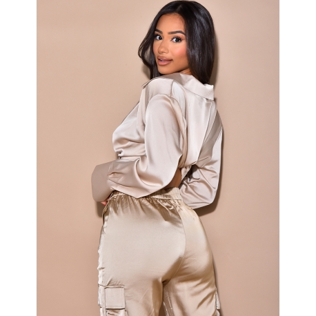 Bolero à nouer en satin Bolero à nouer en satin